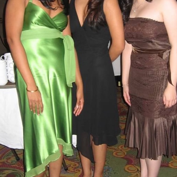 Asymmetrical black chiffon dress - Picture 6 of 6